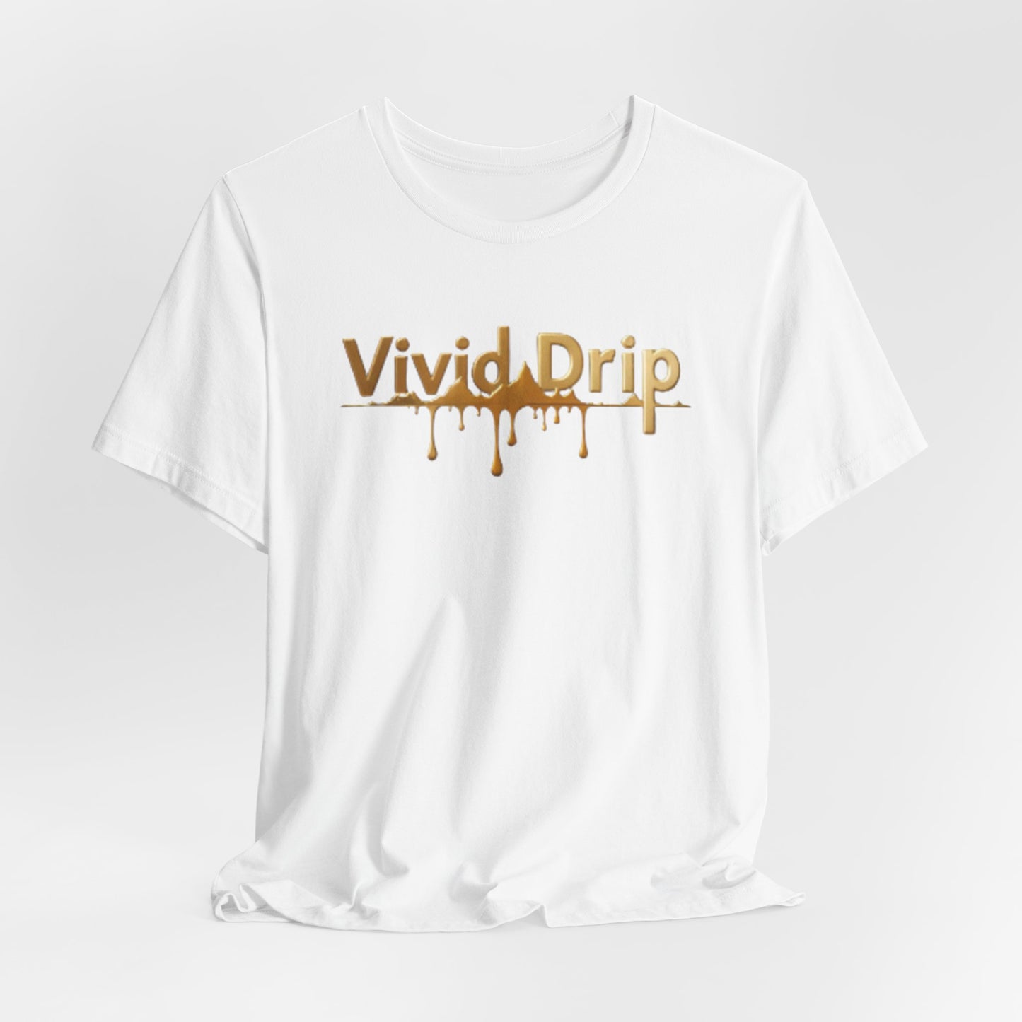 Vivid Drip Gold Logo Tee