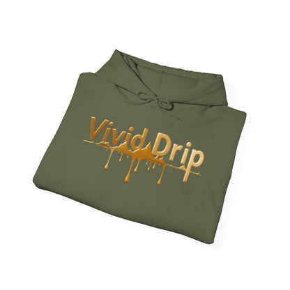 Vivid Drip Gold Logo Hoodie