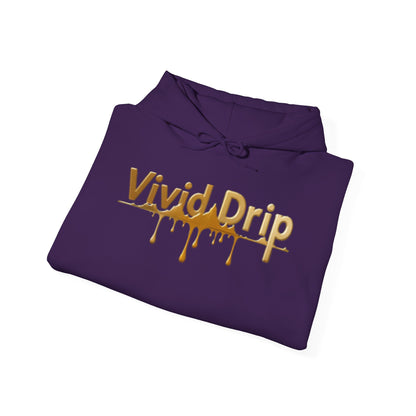 Vivid Drip Gold Logo Hoodie