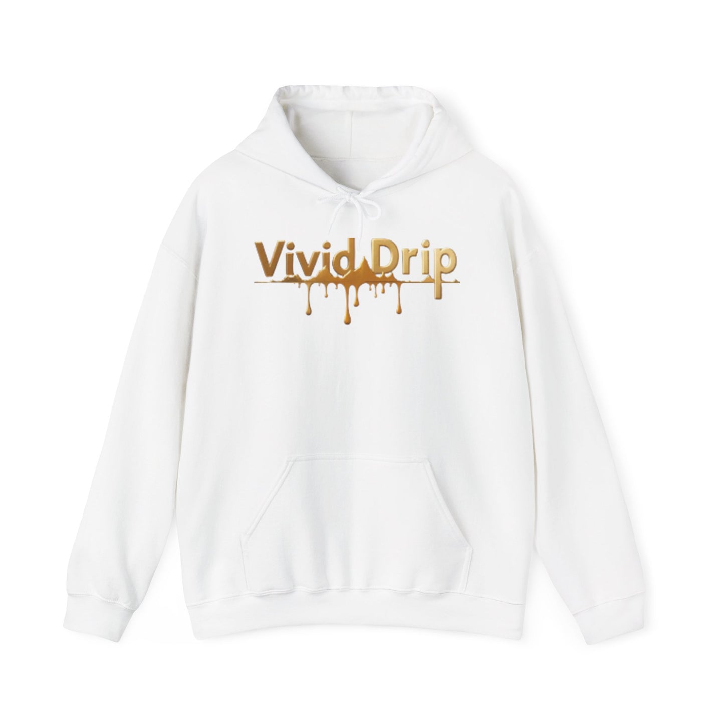 Vivid Drip Gold Logo Hoodie