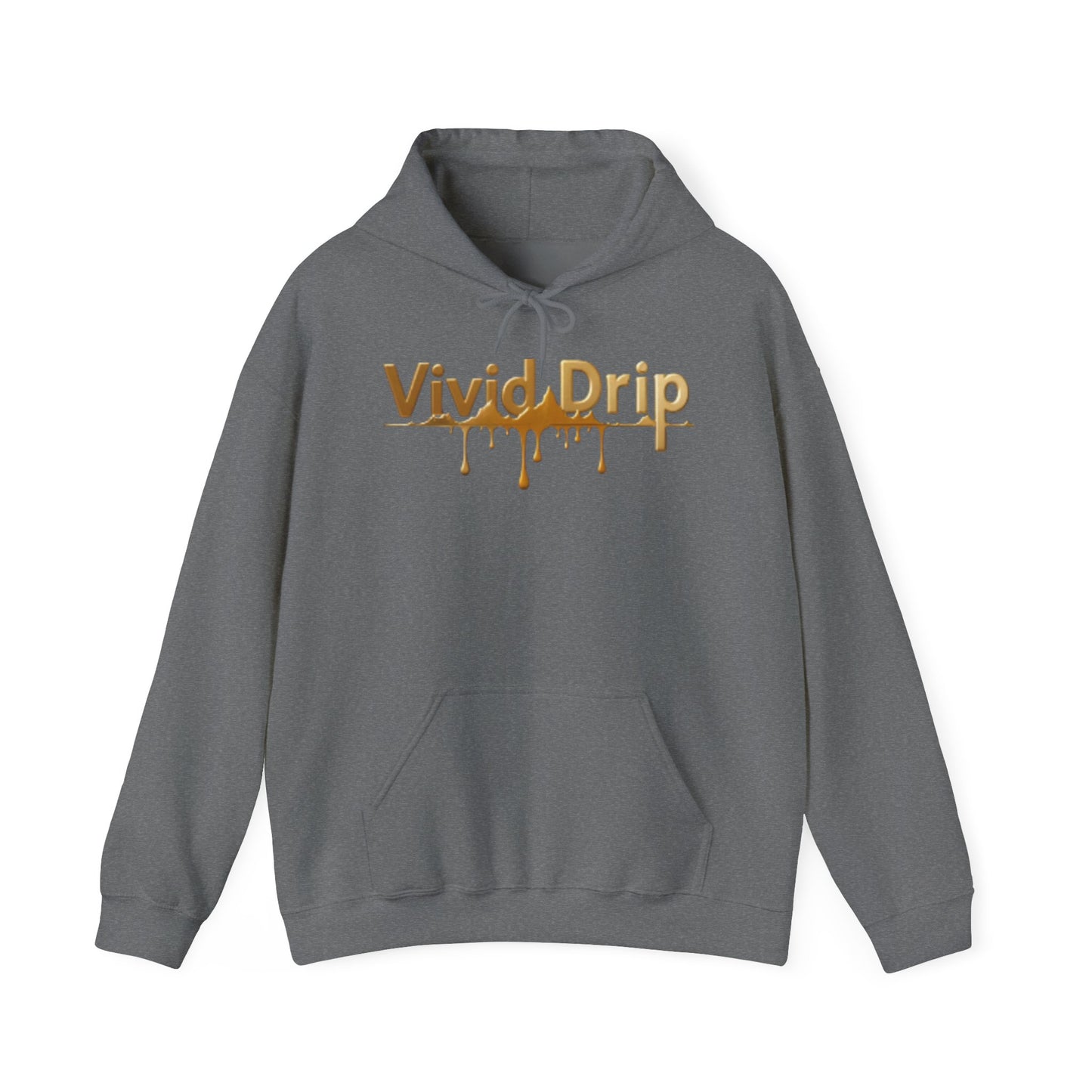 Vivid Drip Gold Logo Hoodie