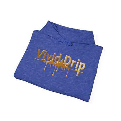 Vivid Drip Gold Logo Hoodie