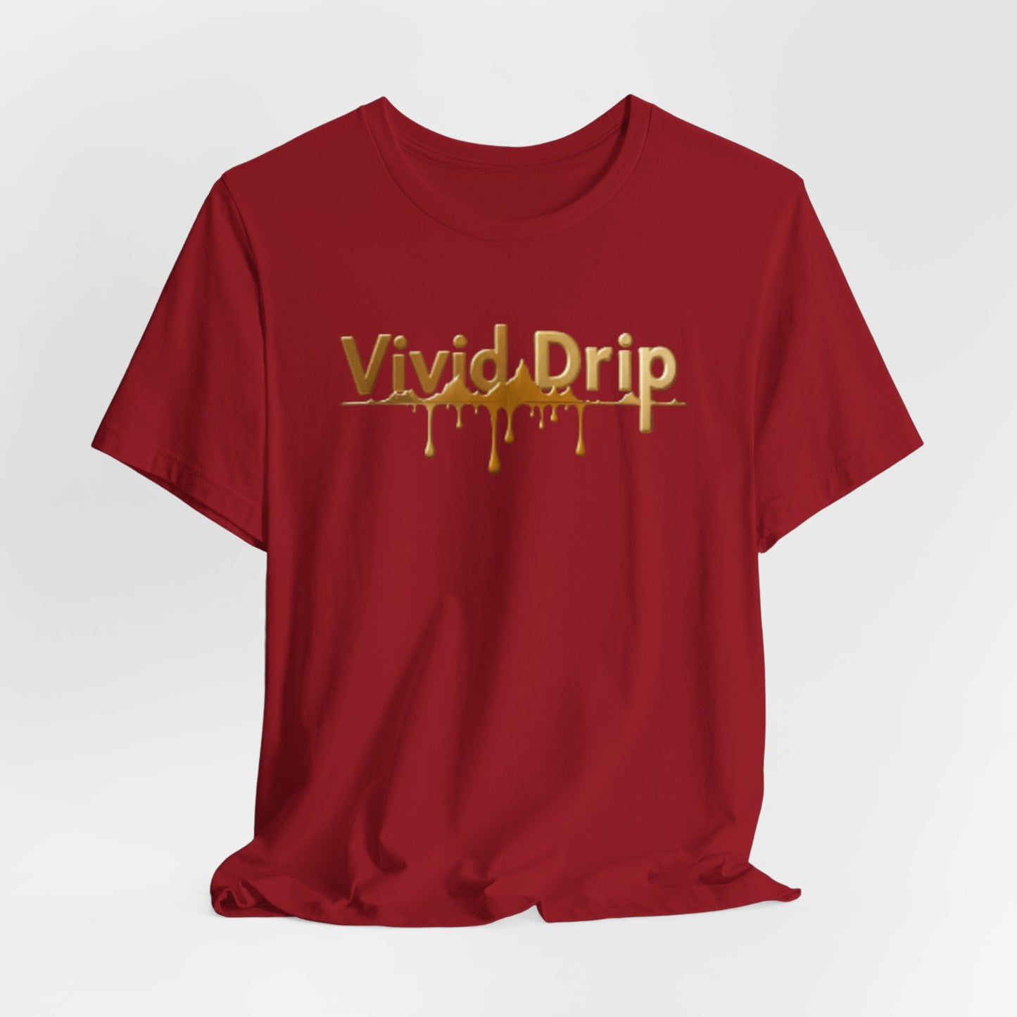 Vivid Drip Gold Logo Tee