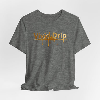 Vivid Drip Gold Logo Tee